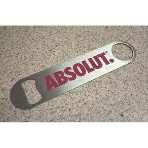 Absolut Vodka Metal Bottle Opener Bar Key 7” Speed Opener Bartender Server